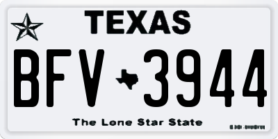 TX license plate BFV3944