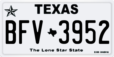 TX license plate BFV3952