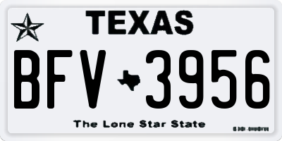 TX license plate BFV3956