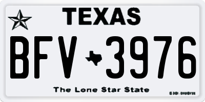 TX license plate BFV3976