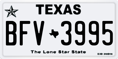 TX license plate BFV3995