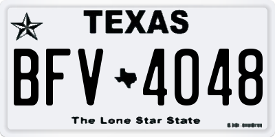 TX license plate BFV4048