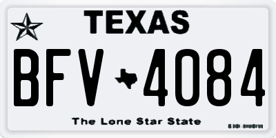TX license plate BFV4084