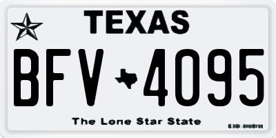 TX license plate BFV4095