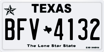 TX license plate BFV4132