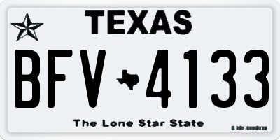 TX license plate BFV4133