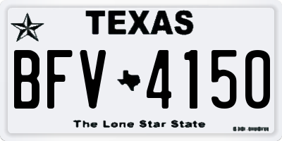TX license plate BFV4150