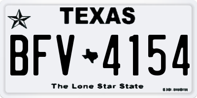 TX license plate BFV4154