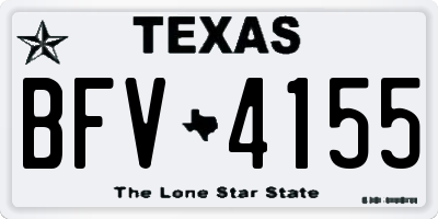 TX license plate BFV4155