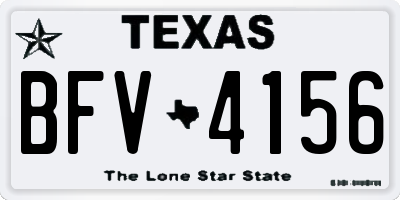 TX license plate BFV4156