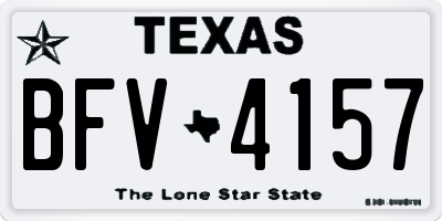 TX license plate BFV4157