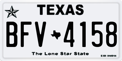 TX license plate BFV4158