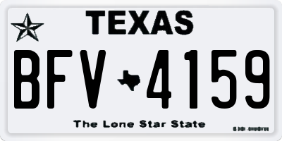 TX license plate BFV4159