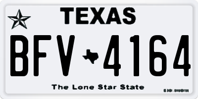 TX license plate BFV4164