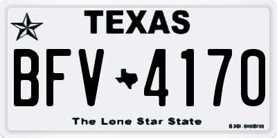 TX license plate BFV4170