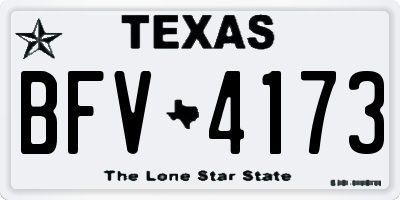 TX license plate BFV4173