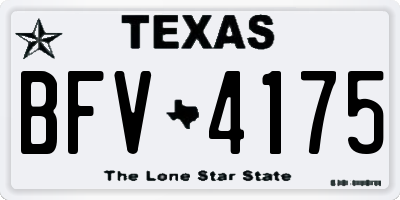 TX license plate BFV4175