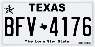 TX license plate BFV4176