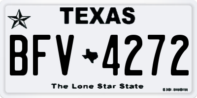TX license plate BFV4272