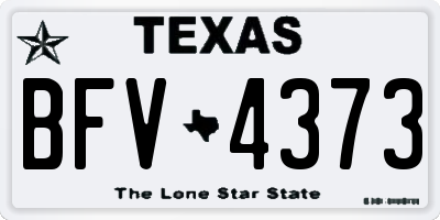 TX license plate BFV4373