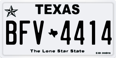 TX license plate BFV4414