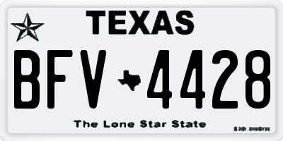 TX license plate BFV4428