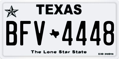 TX license plate BFV4448