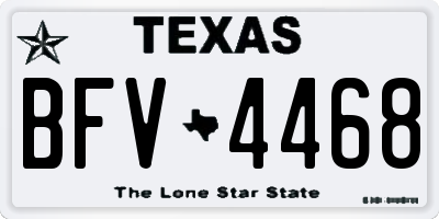 TX license plate BFV4468