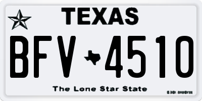 TX license plate BFV4510
