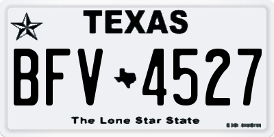 TX license plate BFV4527