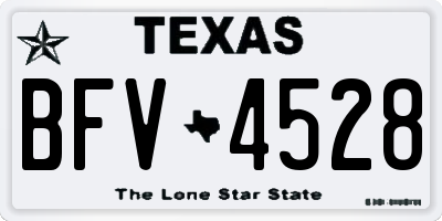 TX license plate BFV4528