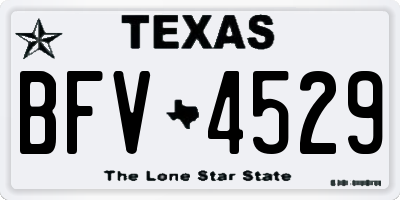 TX license plate BFV4529