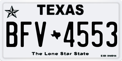 TX license plate BFV4553