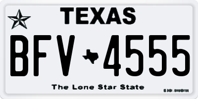 TX license plate BFV4555