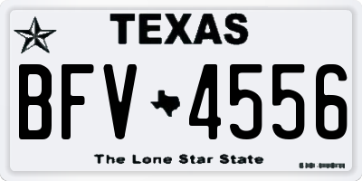TX license plate BFV4556