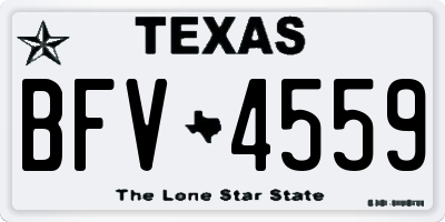 TX license plate BFV4559