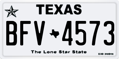 TX license plate BFV4573