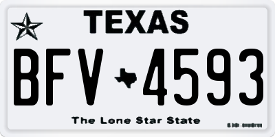 TX license plate BFV4593
