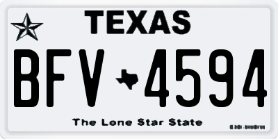 TX license plate BFV4594