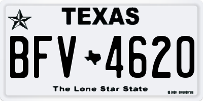 TX license plate BFV4620