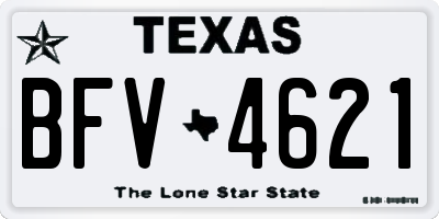 TX license plate BFV4621