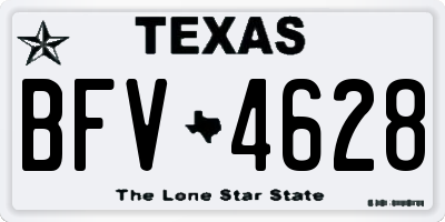 TX license plate BFV4628