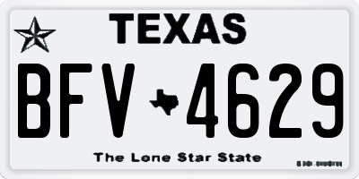 TX license plate BFV4629
