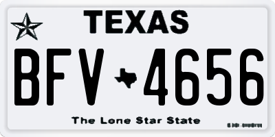 TX license plate BFV4656