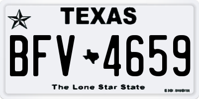 TX license plate BFV4659
