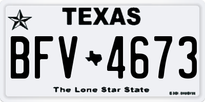 TX license plate BFV4673
