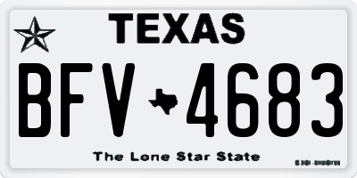 TX license plate BFV4683