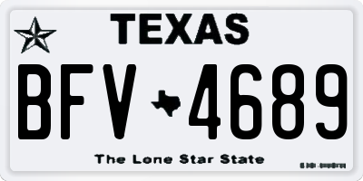 TX license plate BFV4689