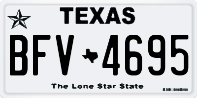 TX license plate BFV4695