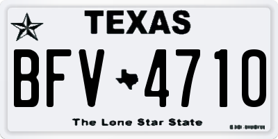 TX license plate BFV4710